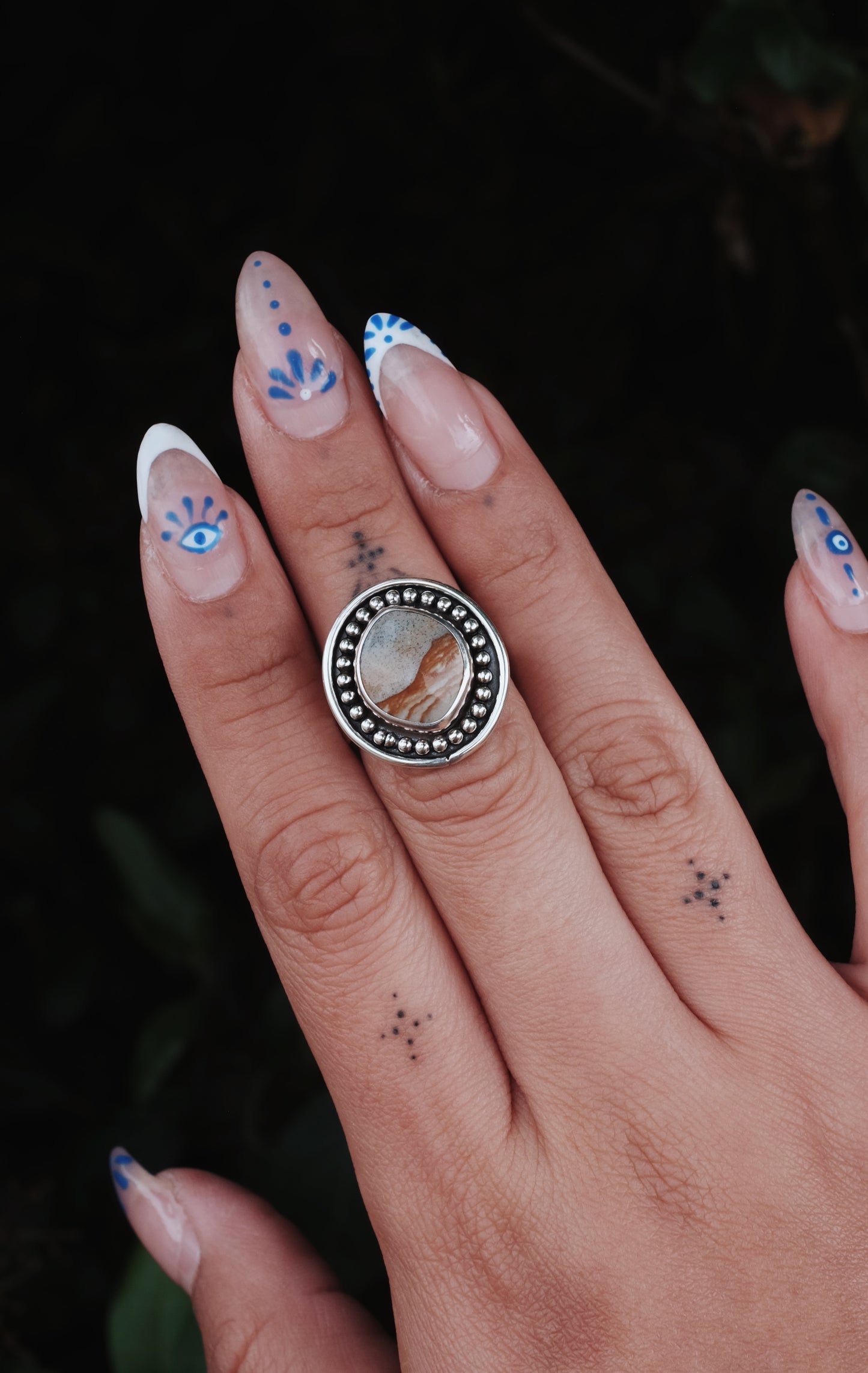 Kindred Ring – Chicken Track Jasper (Size 7.75)