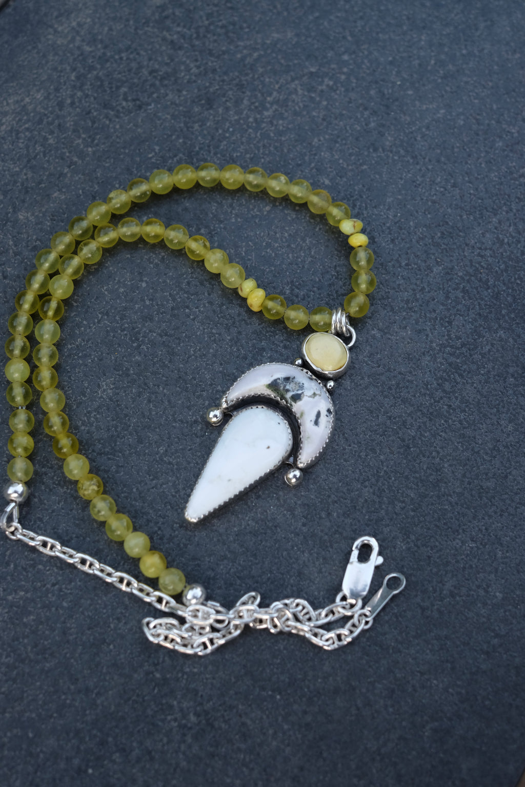 White Buffalo + Palomino Turquoise Necklace