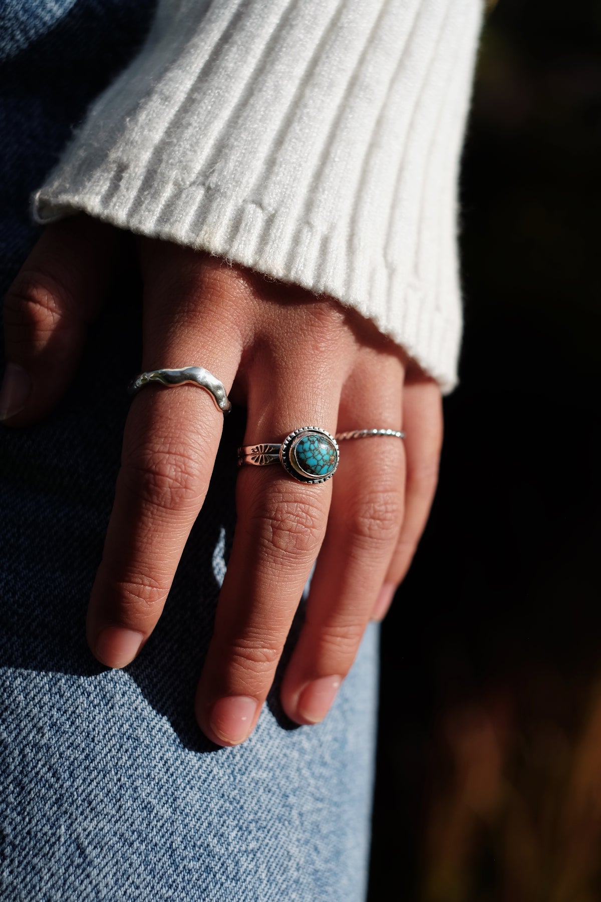 The Sundown Ring — Egyptian Turquoise - Size 8