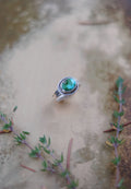 The Sundown Ring — Sonoran Gold Turquoise - Size 7.75