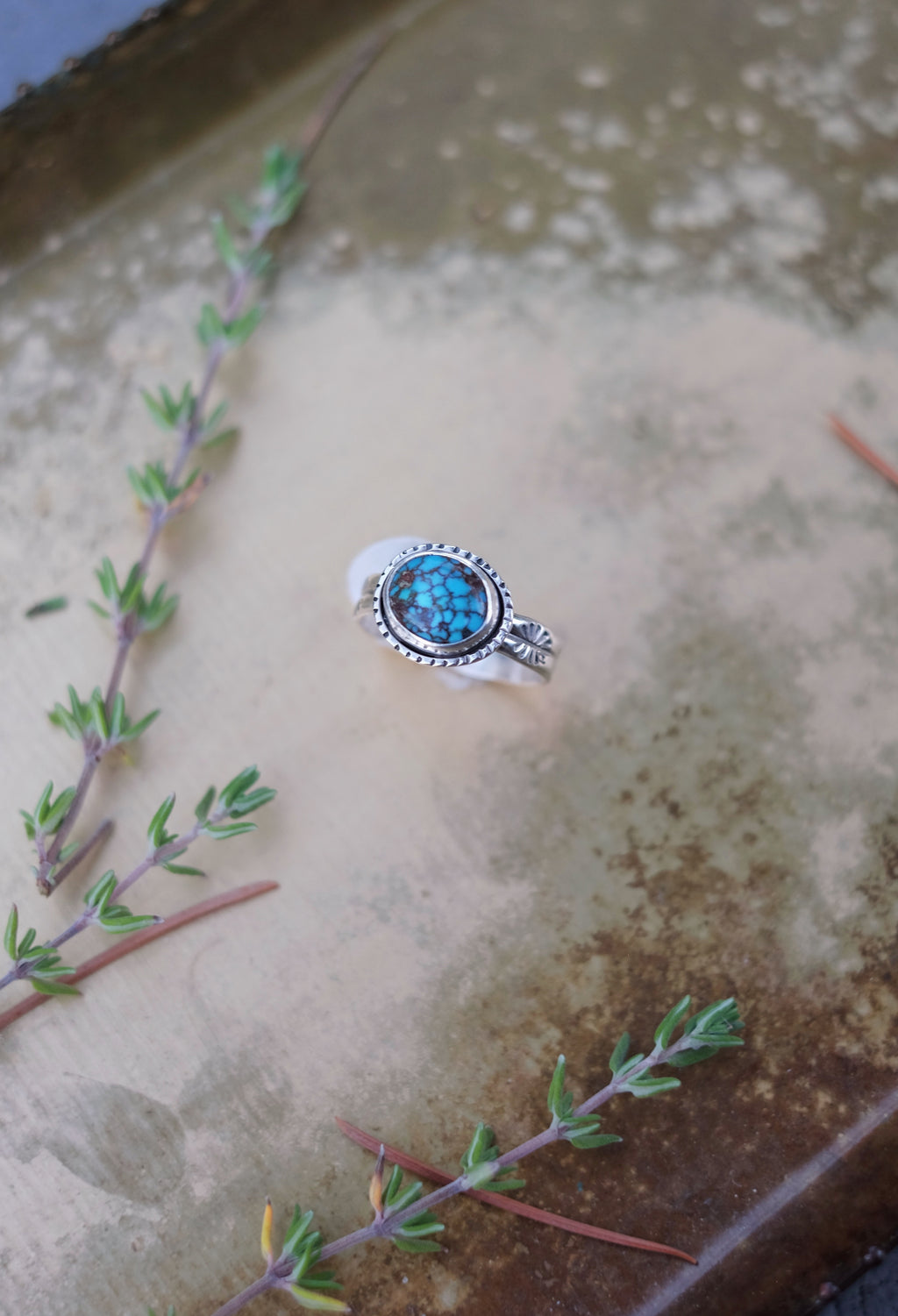 The Sundown Ring — Egyptian Turquoise - Size 8