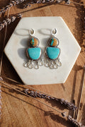 Roystone Ribbon & Whitewater Earrings