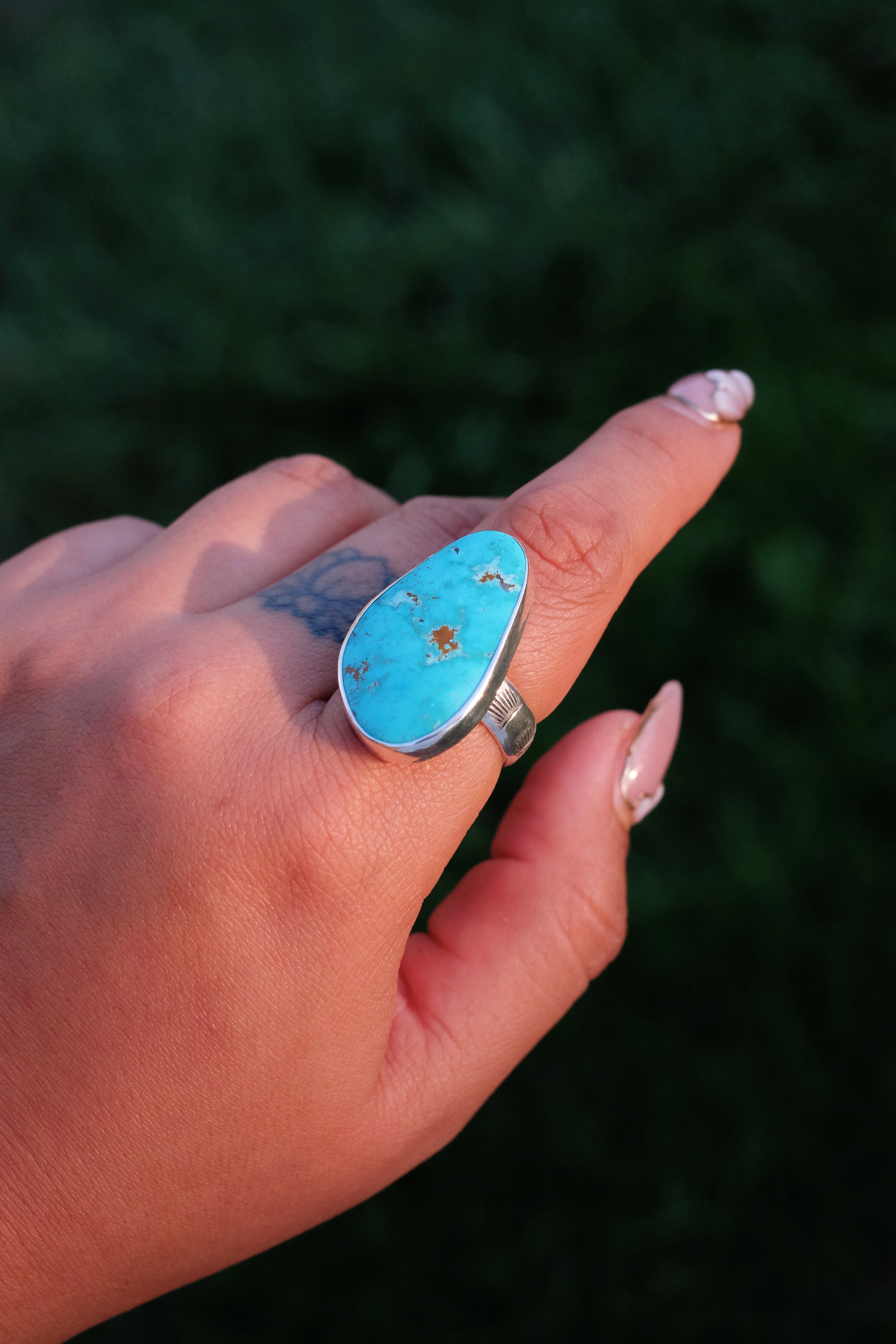 Wild Fern Message Ring (size 9)