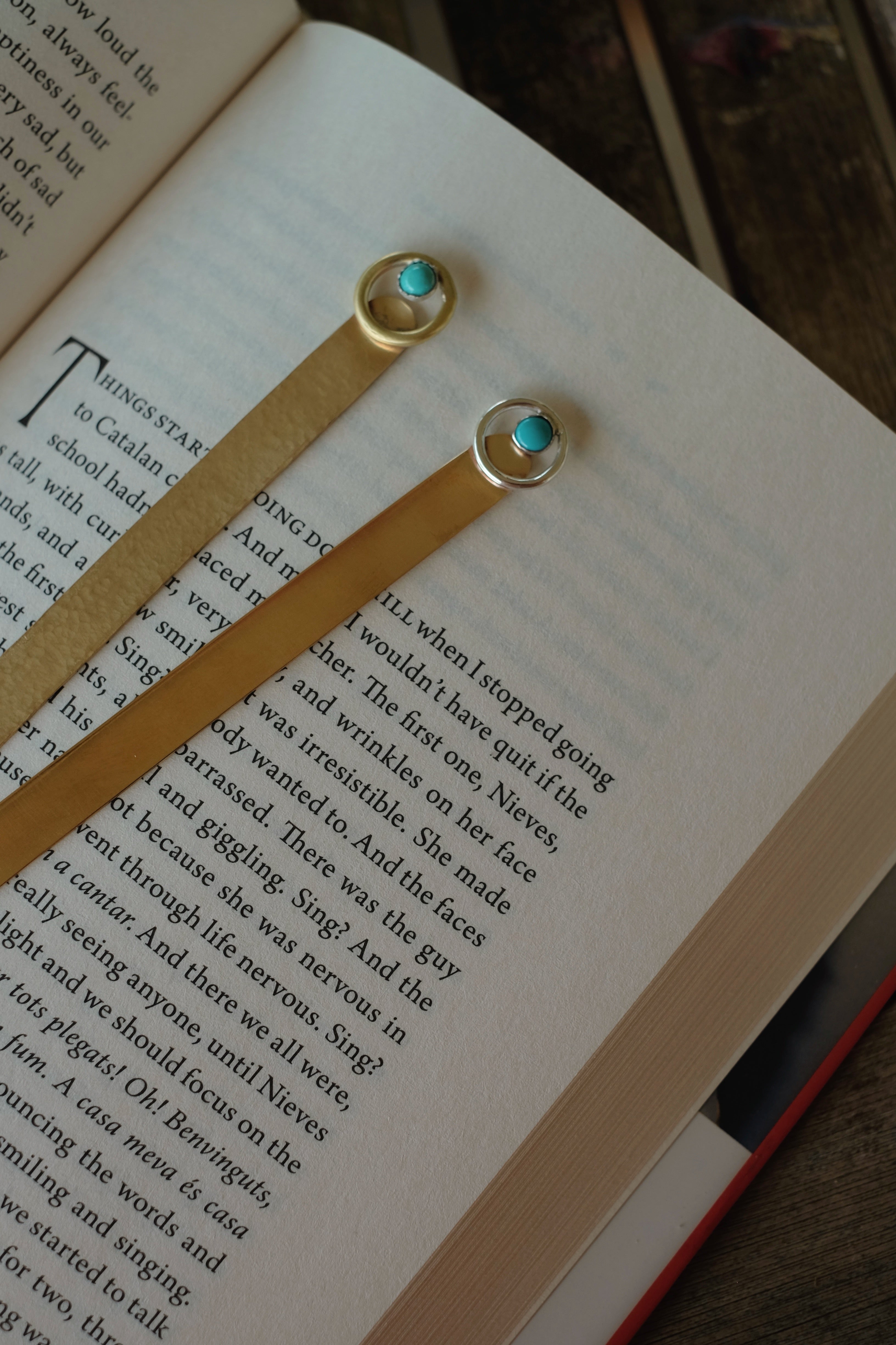 Handmade Brass & Sterling Silver Bookmark