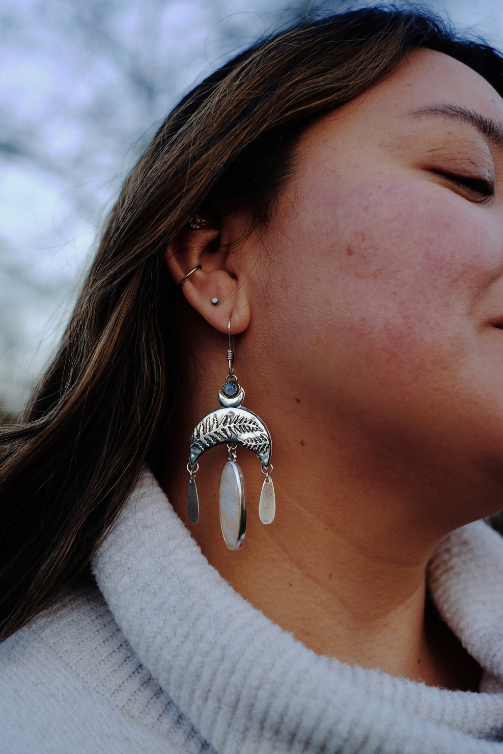Moonlit Fern Earrings