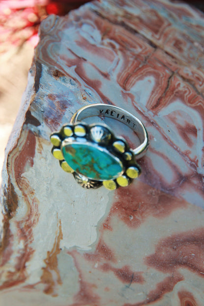 "Valiant" Stamp Ring (size 9)
