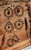 Royston turquoise Sun Squiggle Earrings