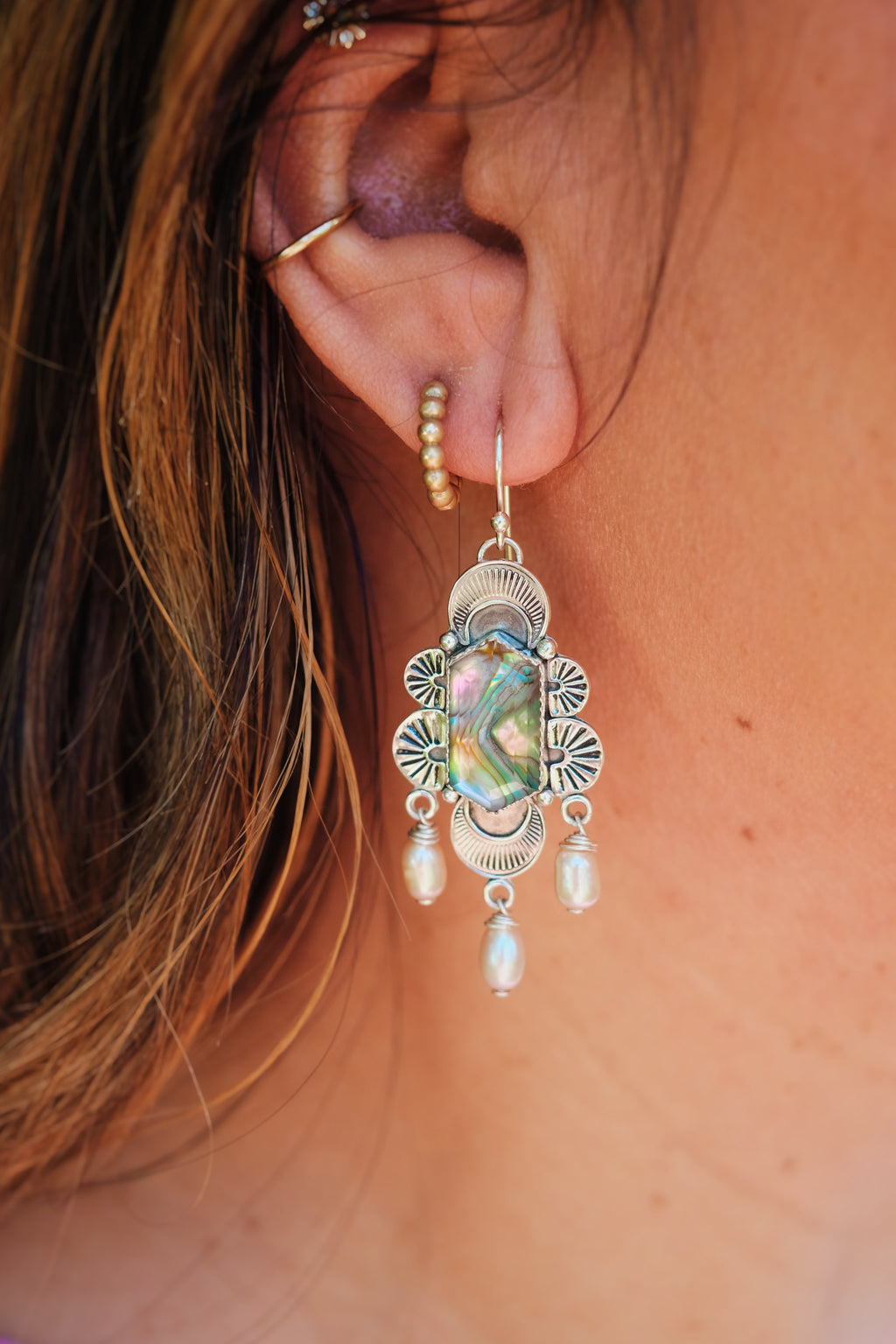 Hand Stamped Earrings