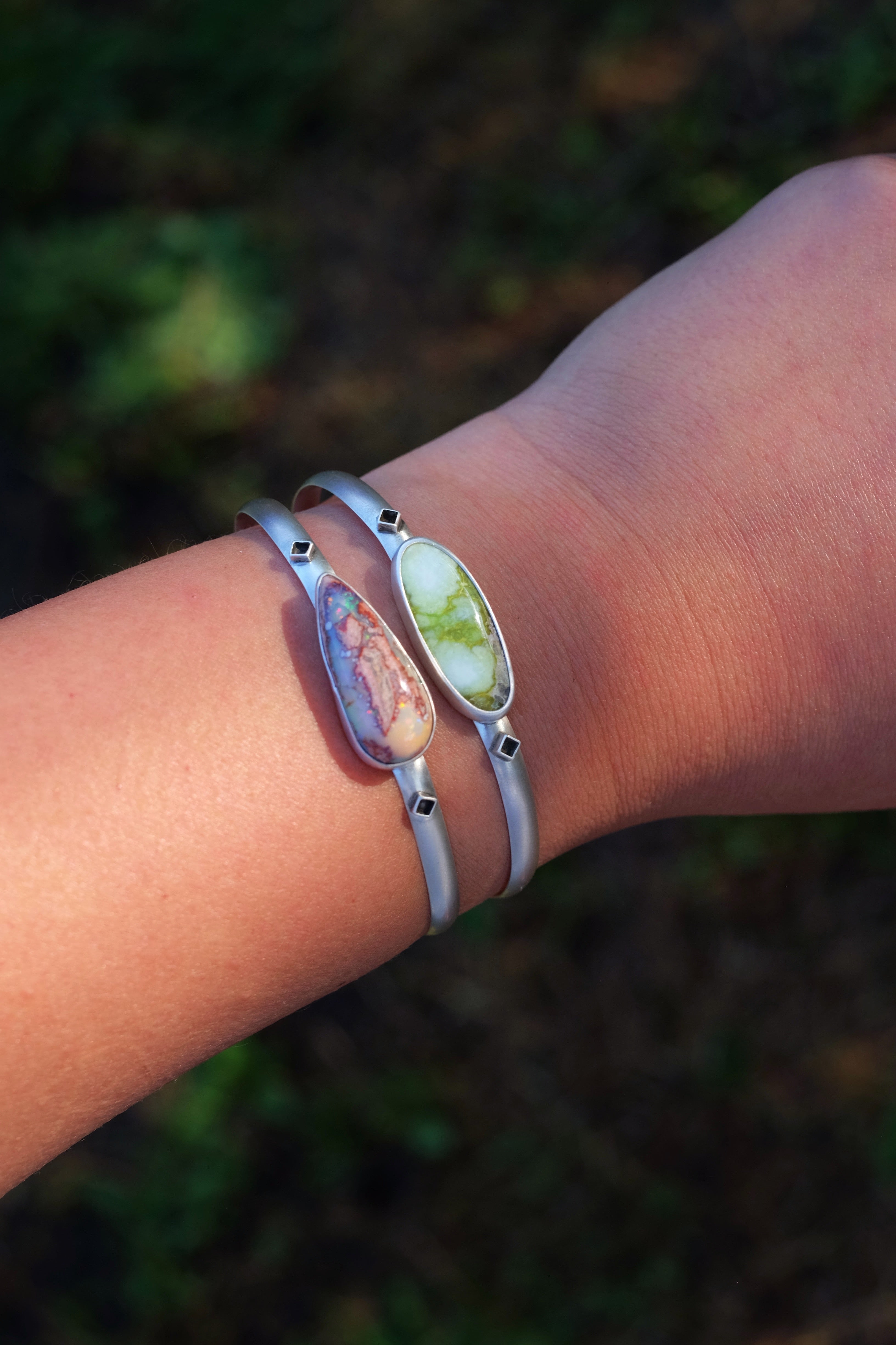 Palomino Variscite Sterling Silver Cuff Bracelet