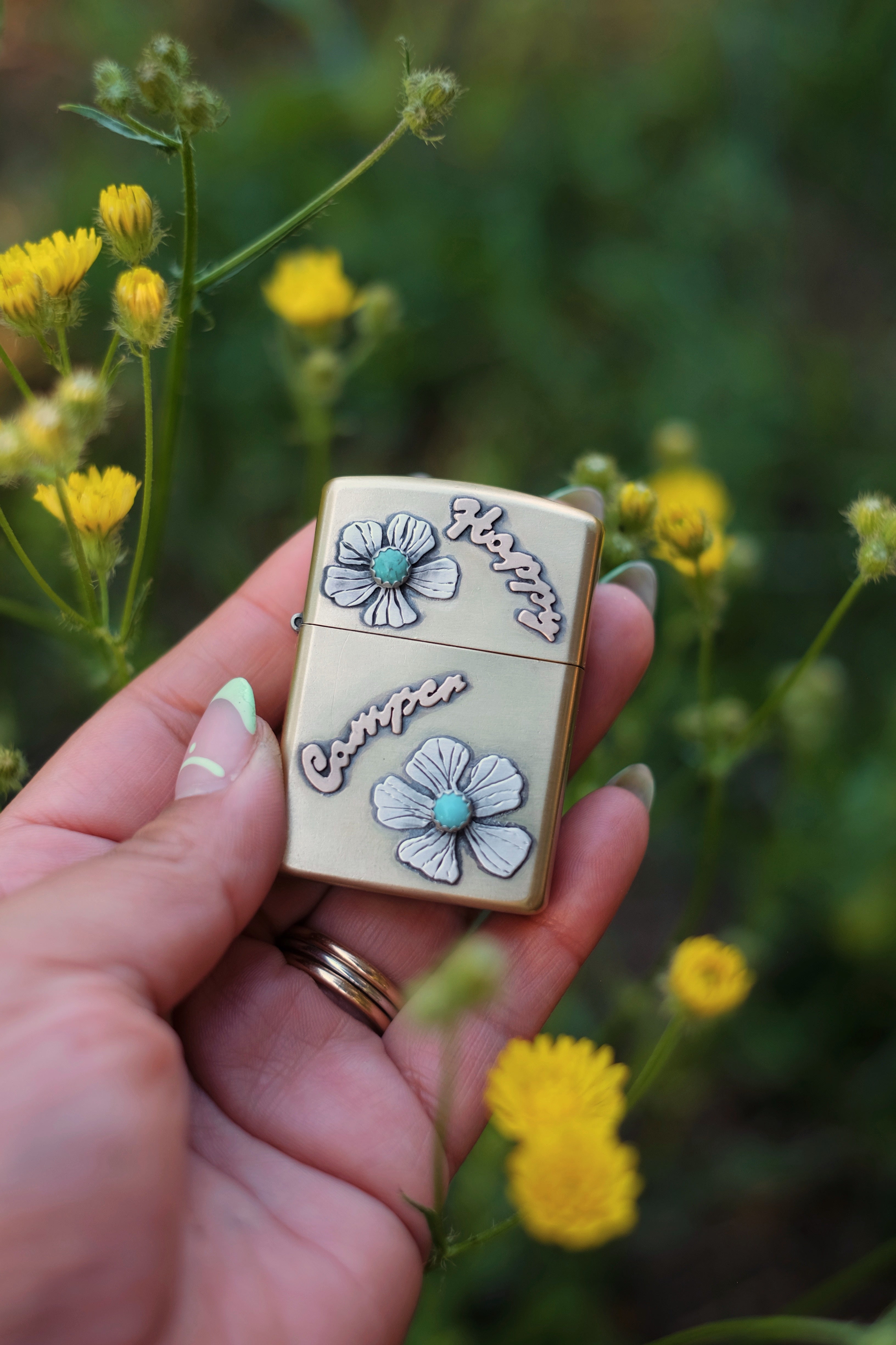 Happy Camper Armor Brass Zippo