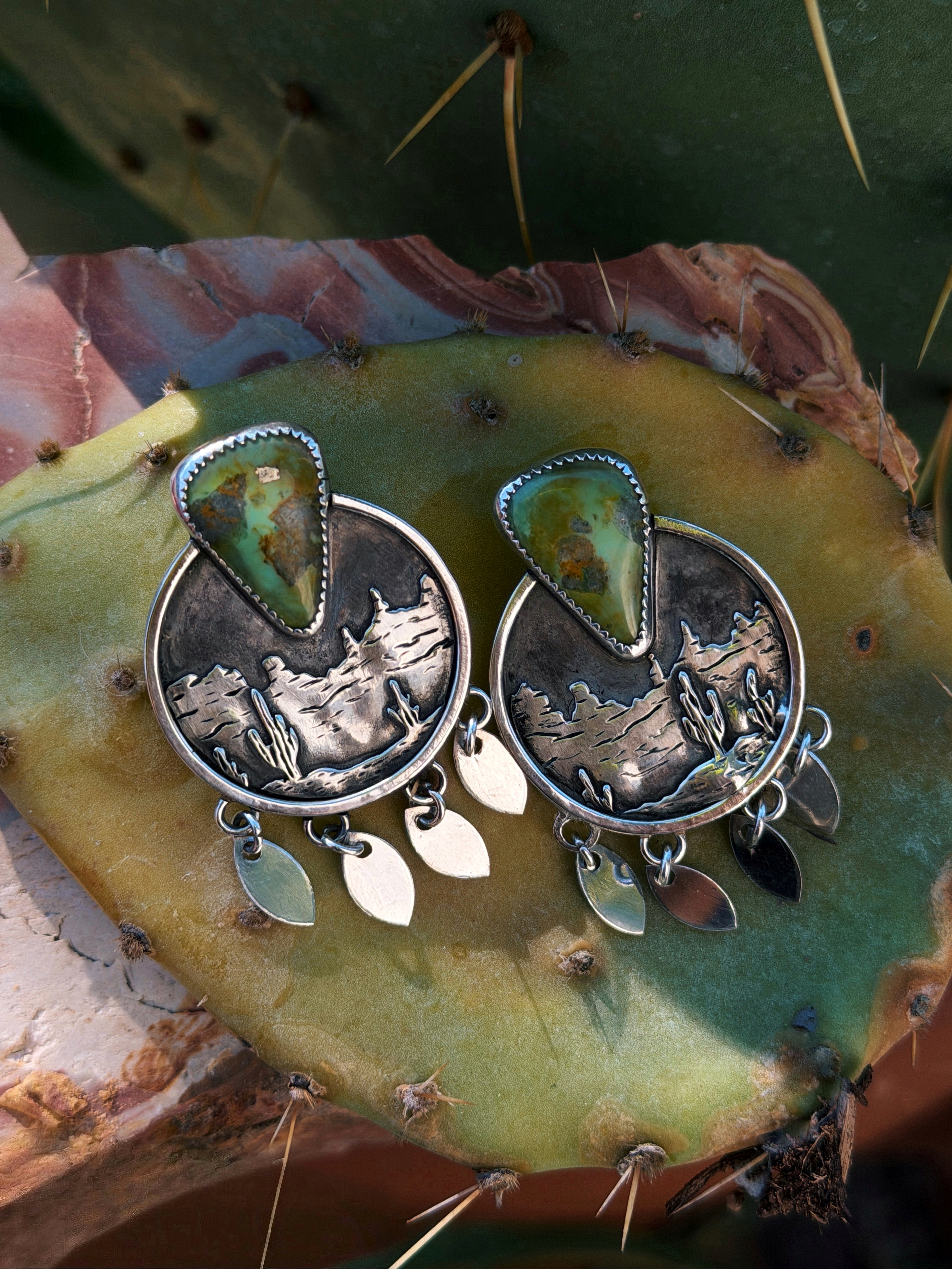 Desert Frame Earrings - Sonoran Gold