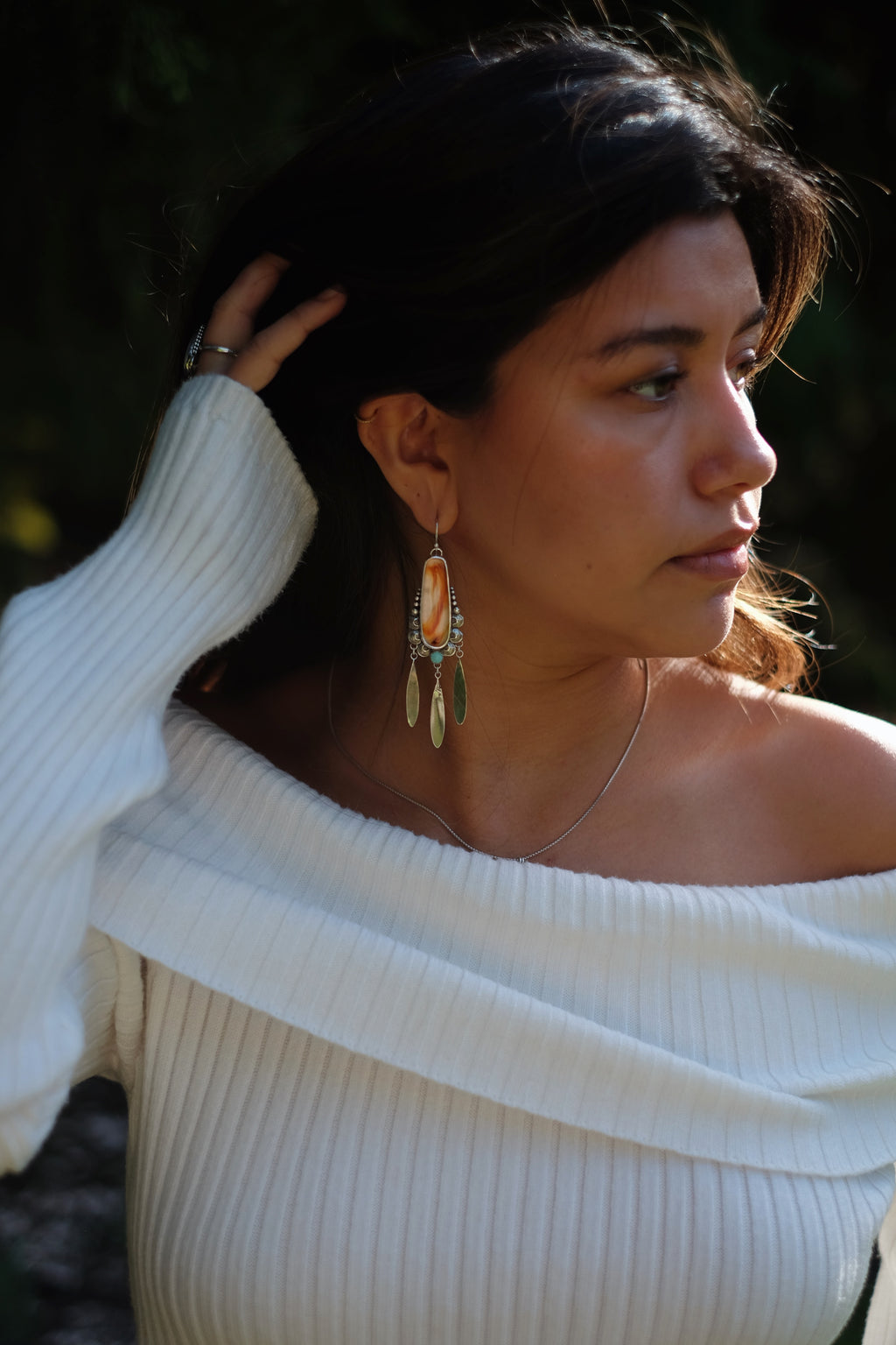 Montana Agate + Campitos Turquoise Statement Earrings