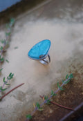 Chinese Turquoise Statement Ring — Size 9