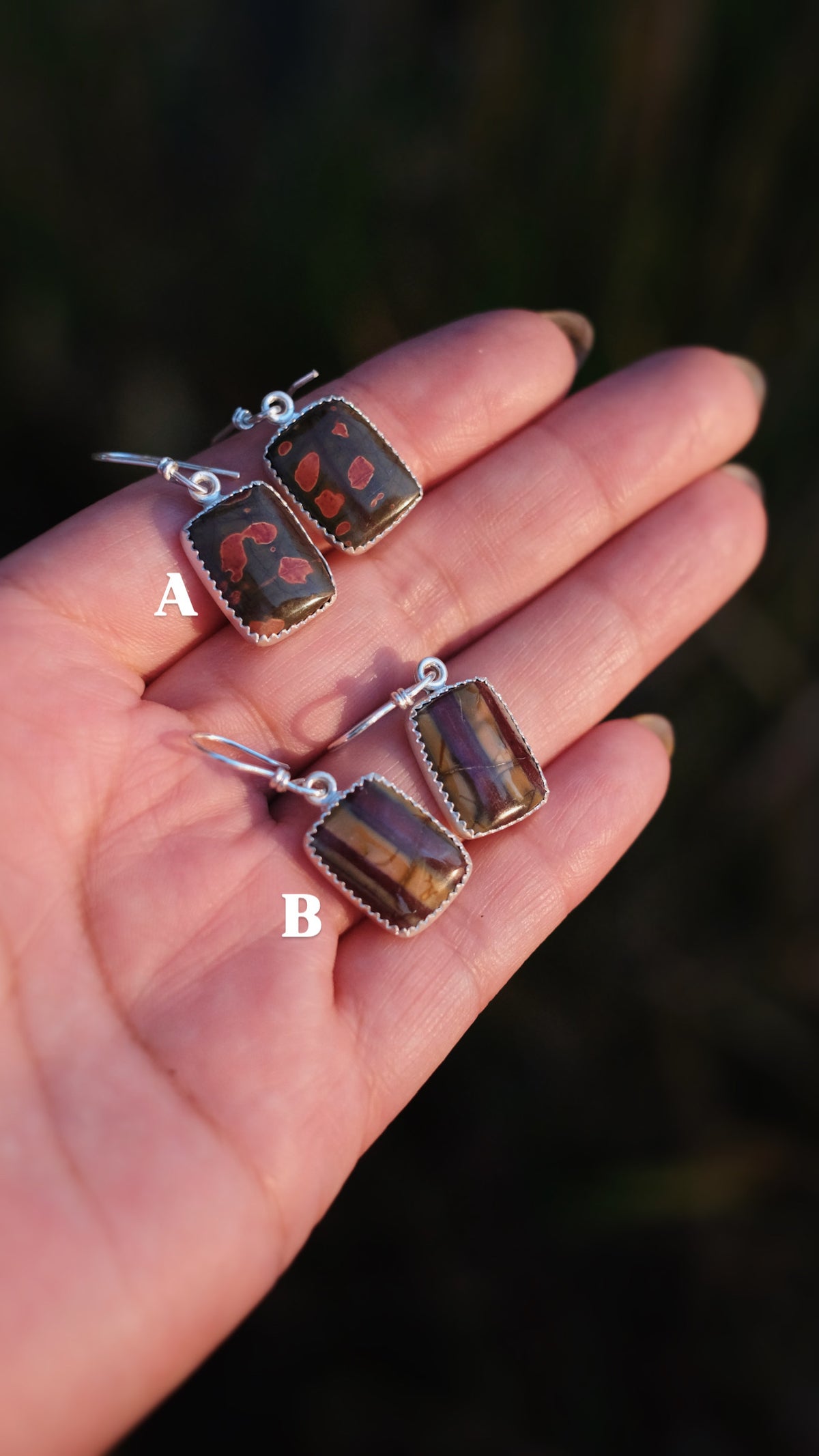 Simple Jasper Earrings