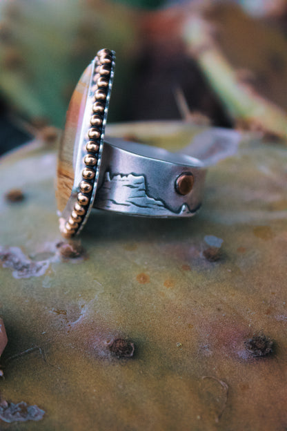 Desert Vista Ring – Rocky Butte Jasper (size 10.25)