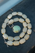 Lemon Chrysoprase + Lemon Jade Necklace