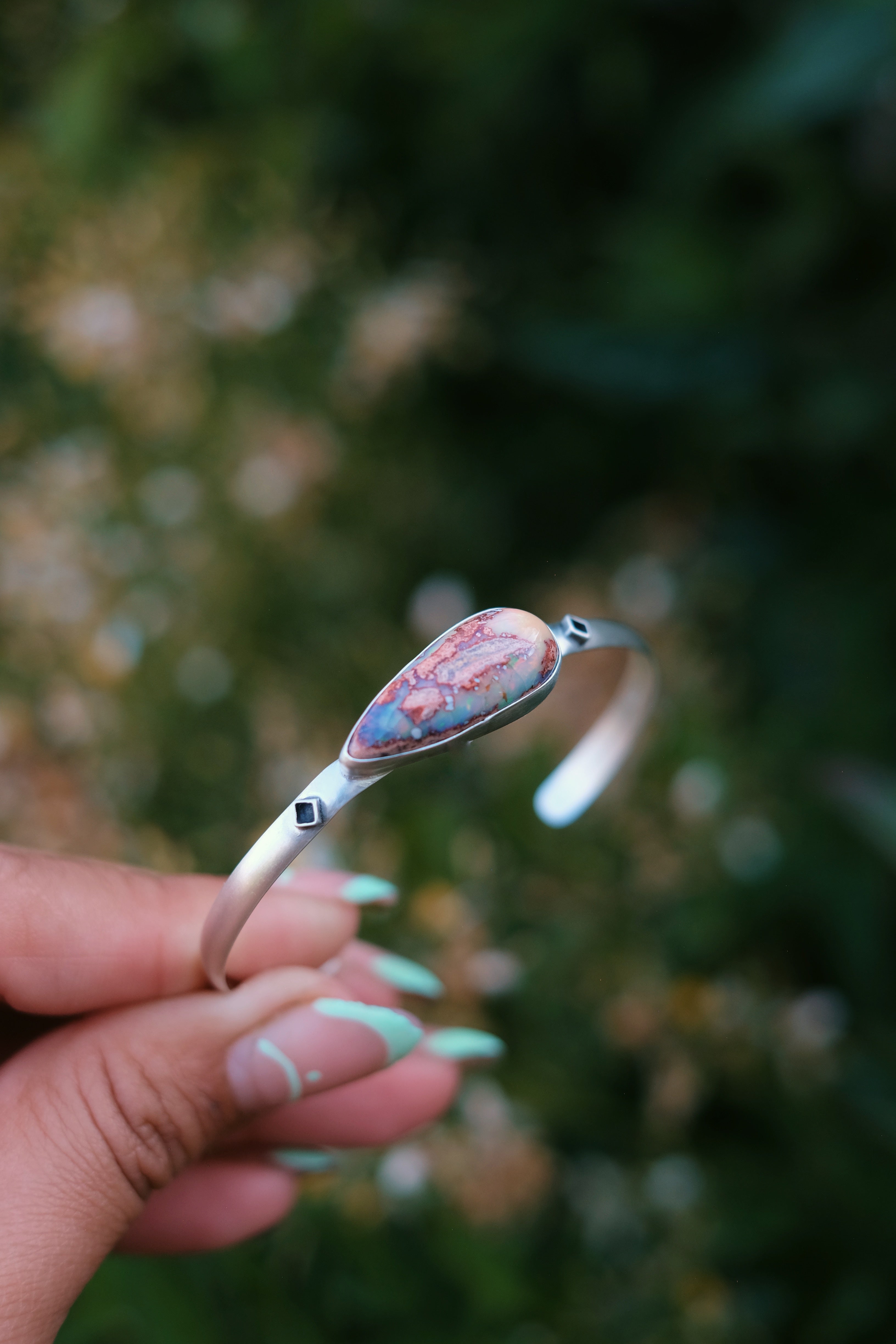 Cantera Opal Sterling Silver Cuff Bracelet