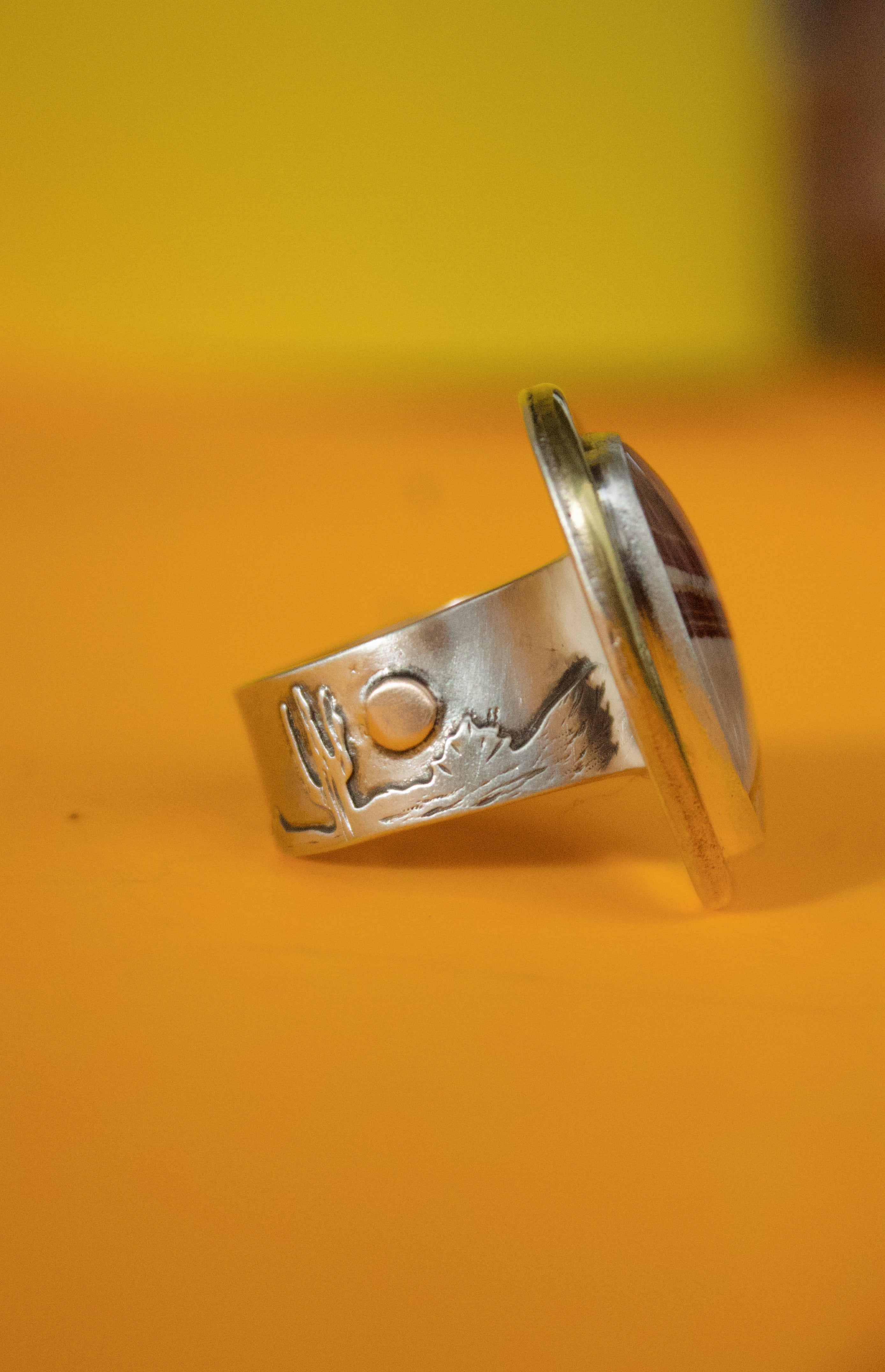 Desert Mirage Ring – Owyhee Jasper (size 8)