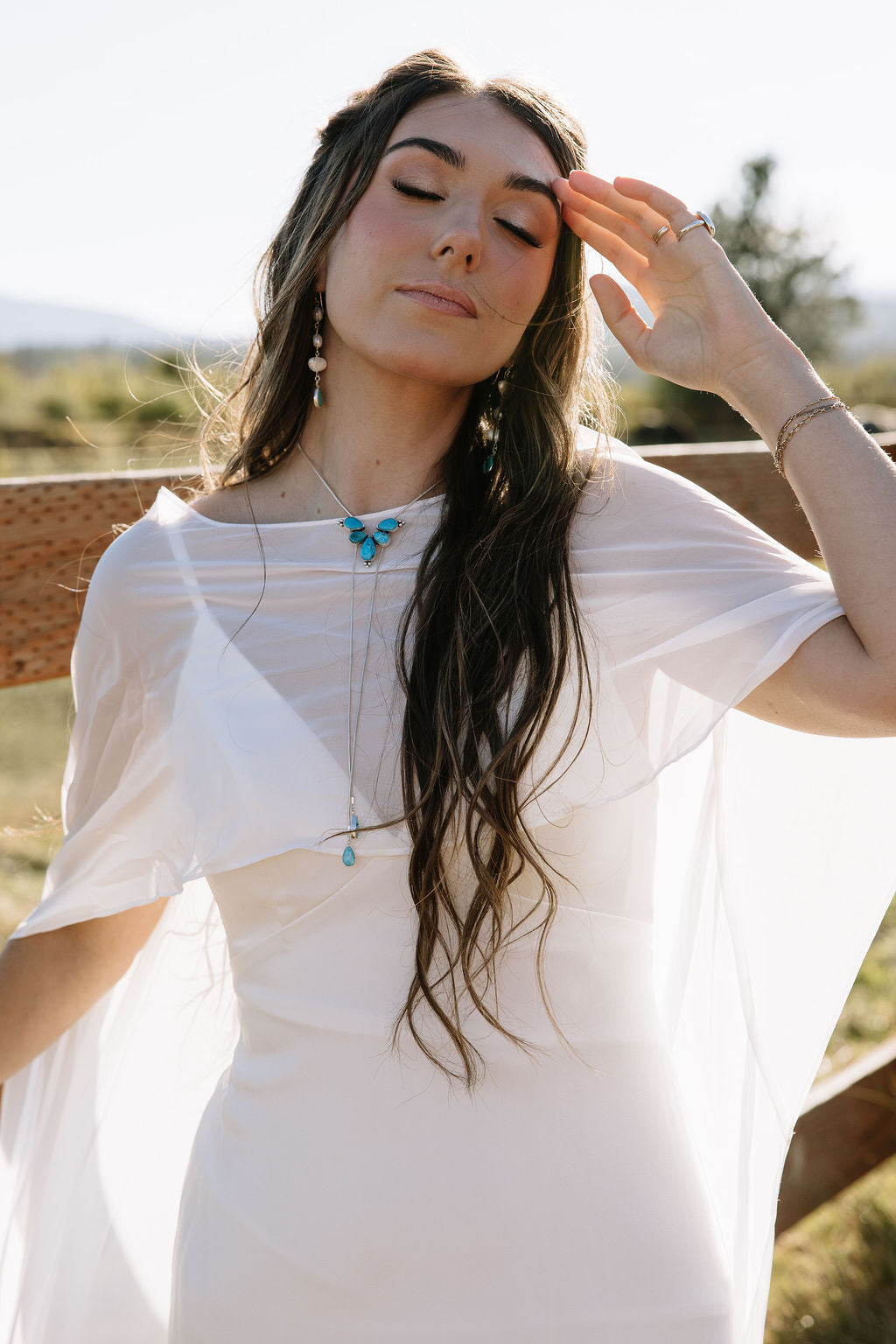 Lone Mountain Turquoise Chain Bolo