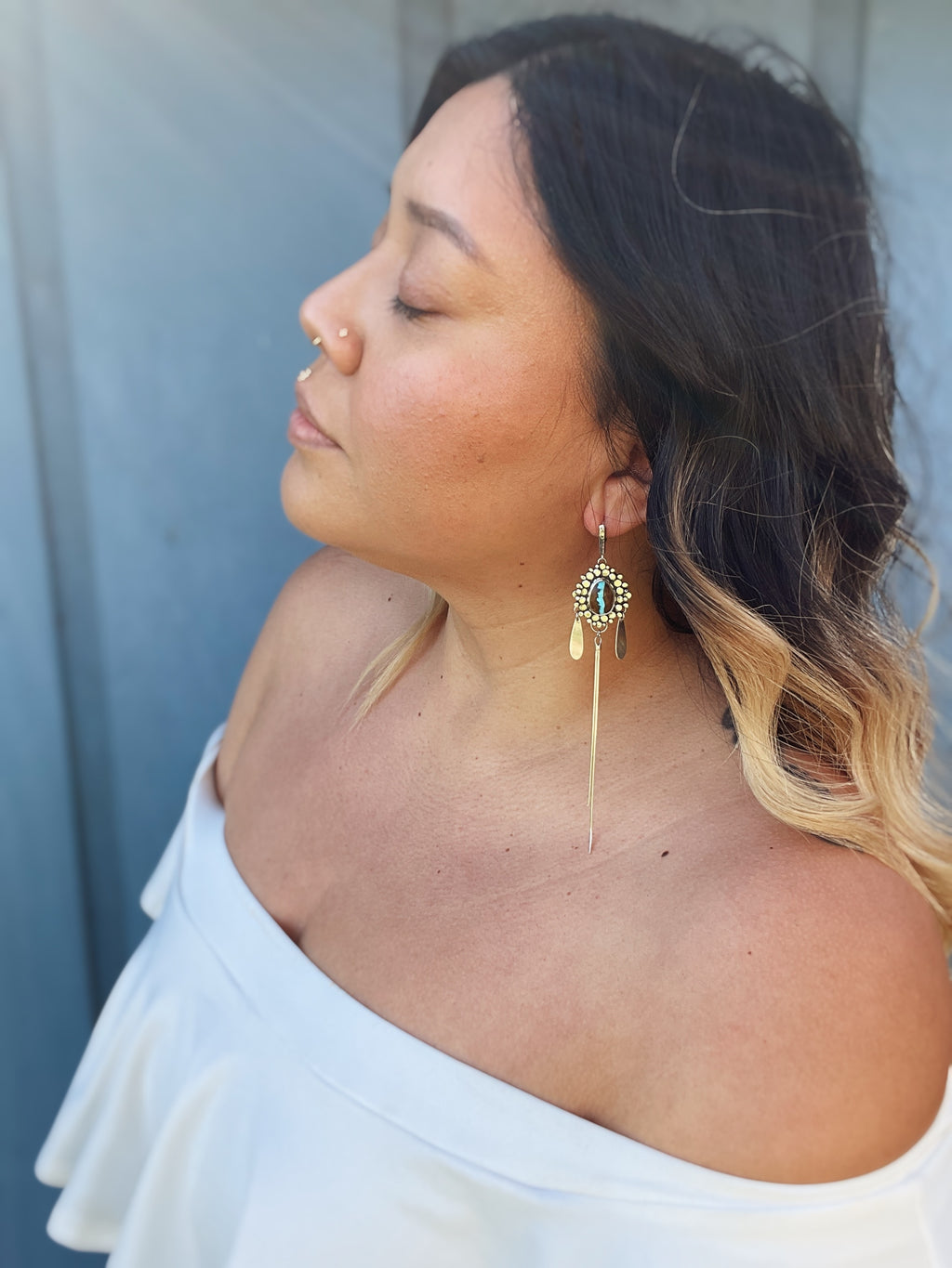 River Pebble Cascade Earrings