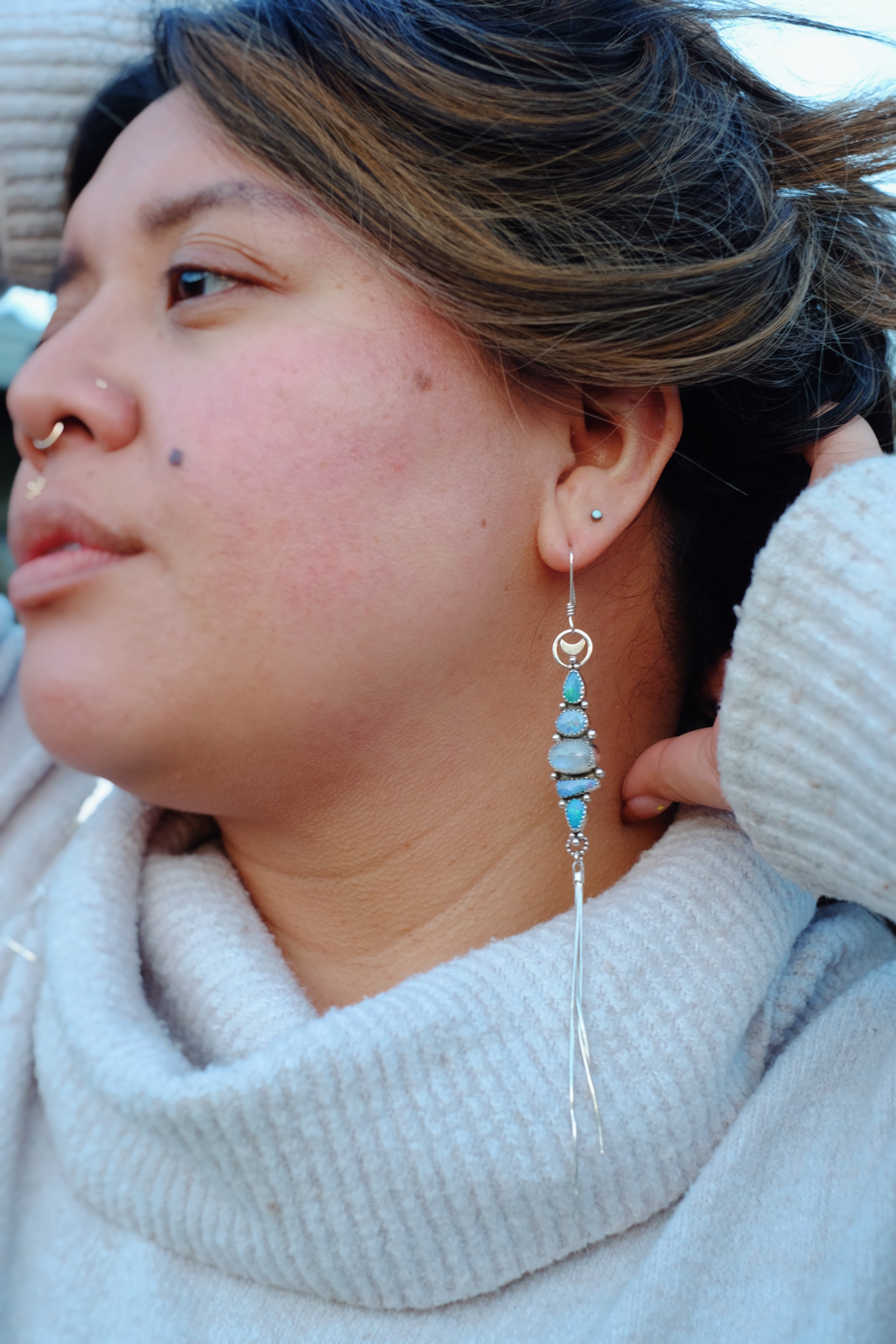 Opal Moonbeams Earrings