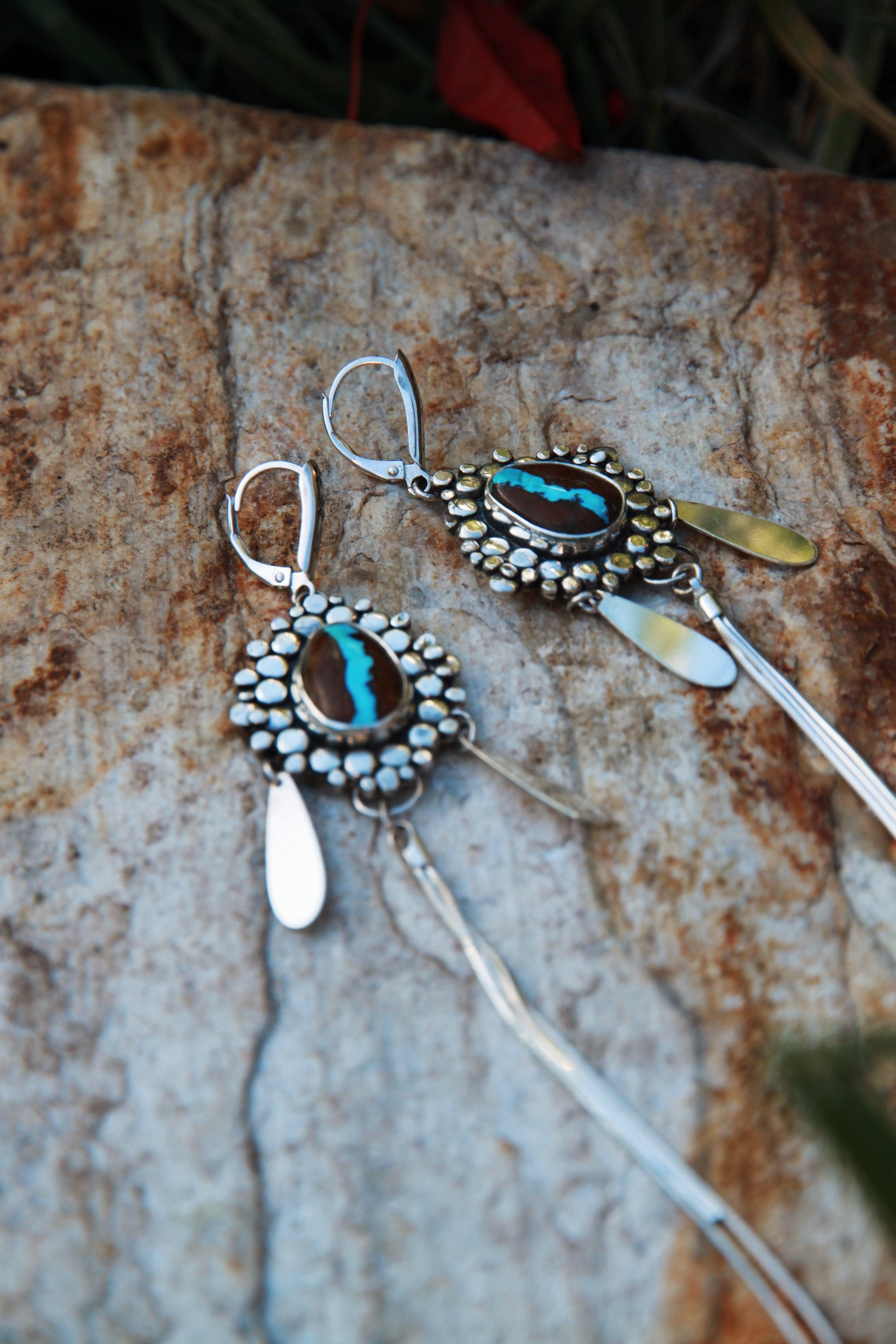River Pebble Cascade Earrings