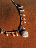 Freshwater Pearl Sterling Silver Curb Chain Necklace