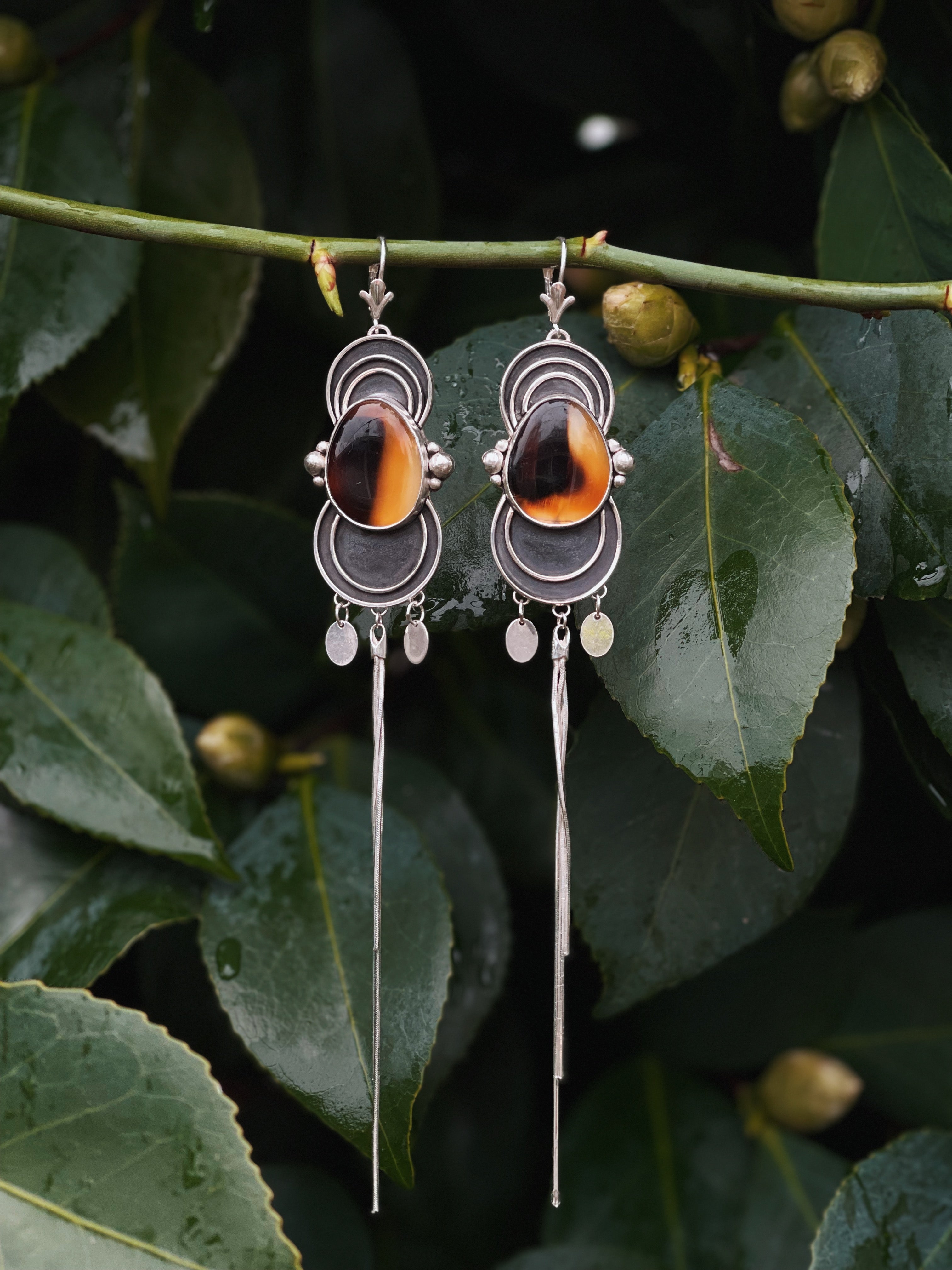 Varied Thrush Aurora Cascade Earrings