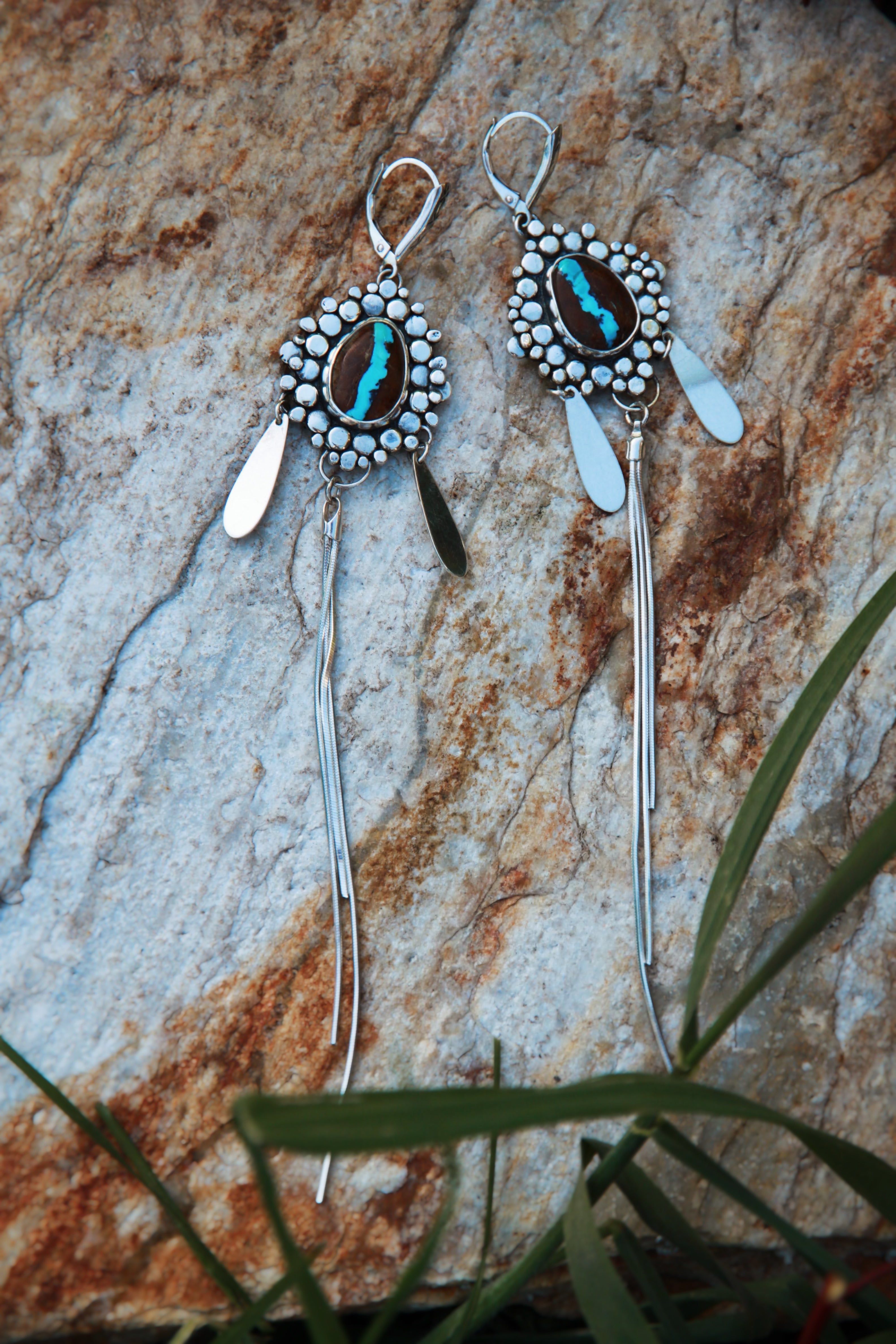 River Pebble Cascade Earrings