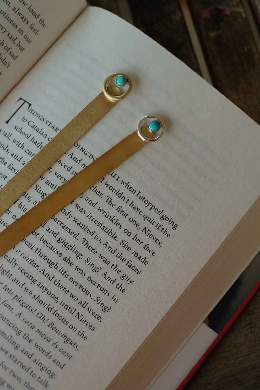 Handmade Brass & Sterling Silver Bookmark