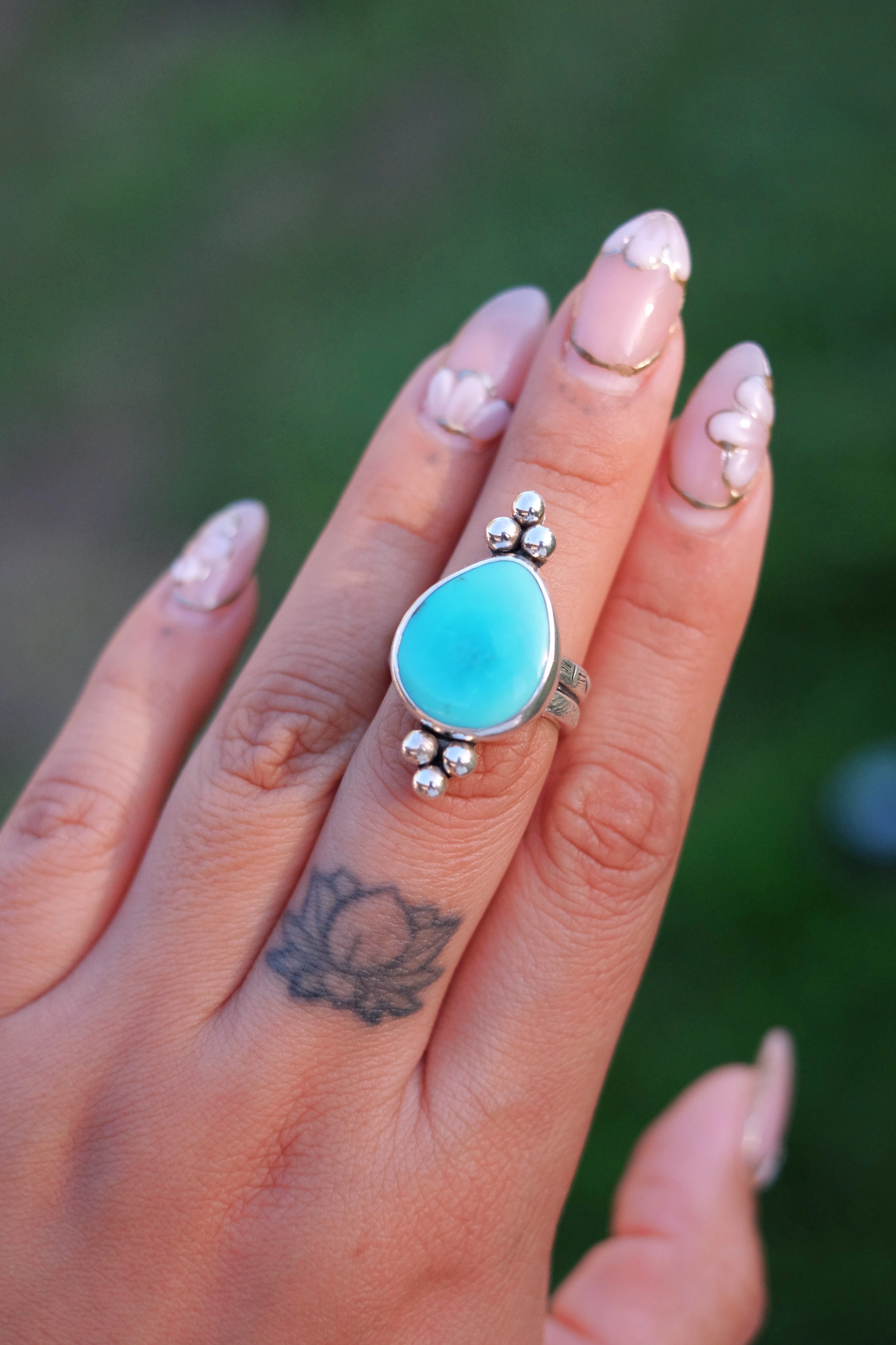 Wild Fern Message Ring (size 7.75)