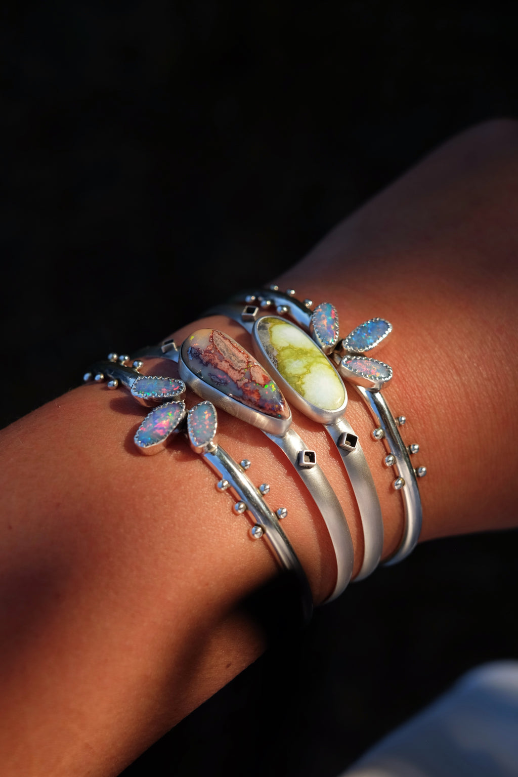 Cantera Opal Sterling Silver Cuff Bracelet