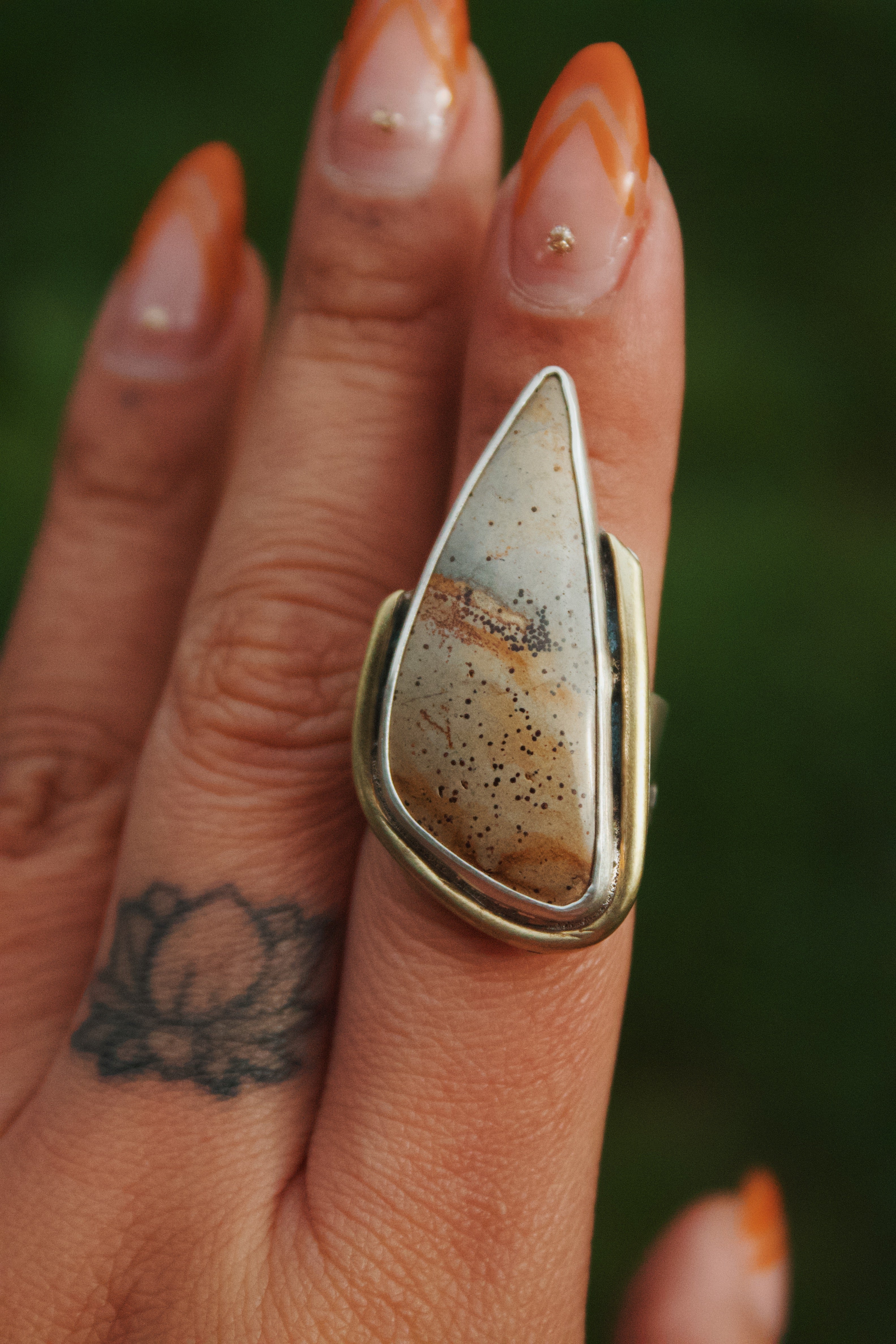 Dustbound Ring – Natural Jasper (size 7.5)