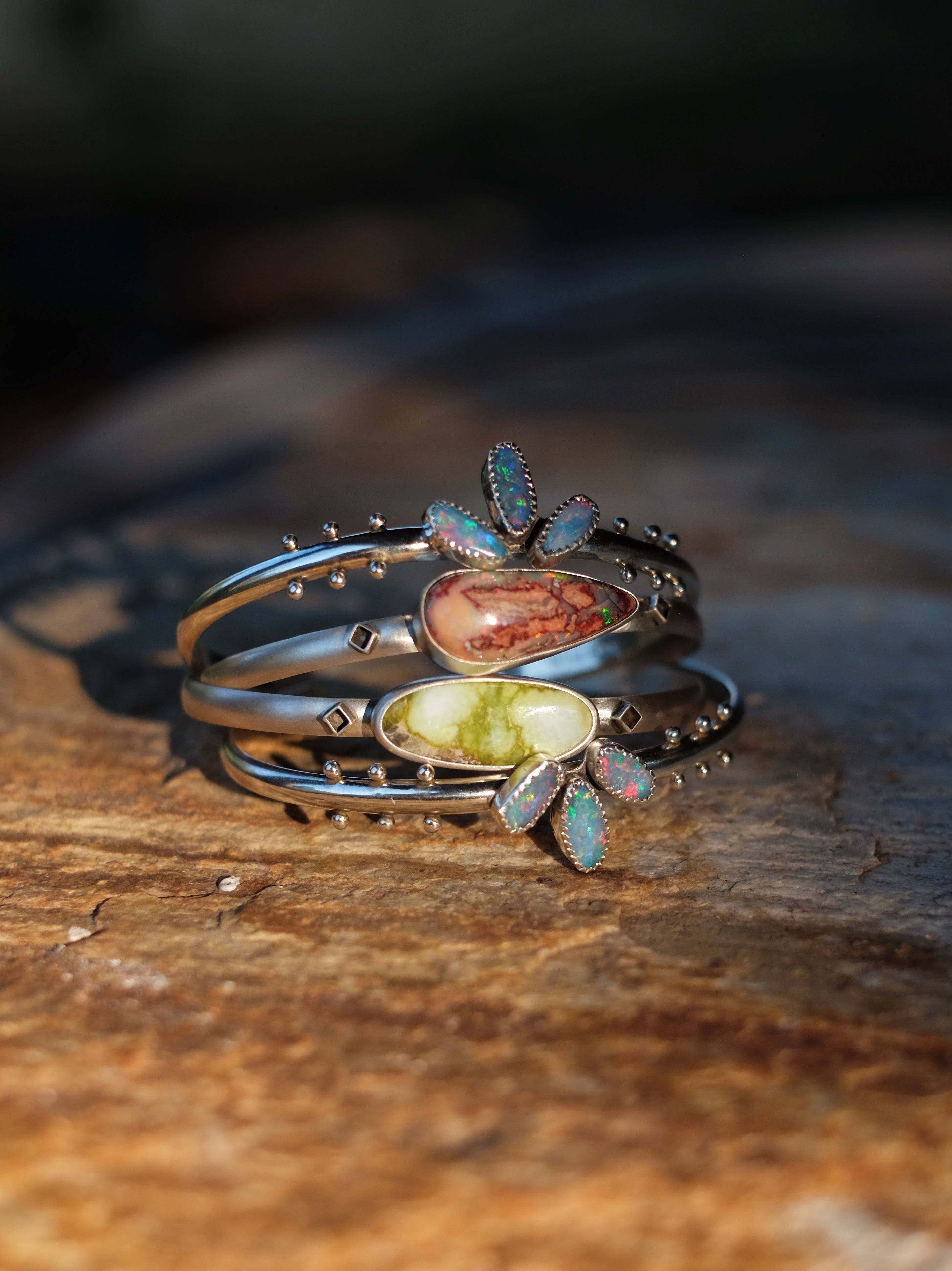 Palomino Variscite Sterling Silver Cuff Bracelet