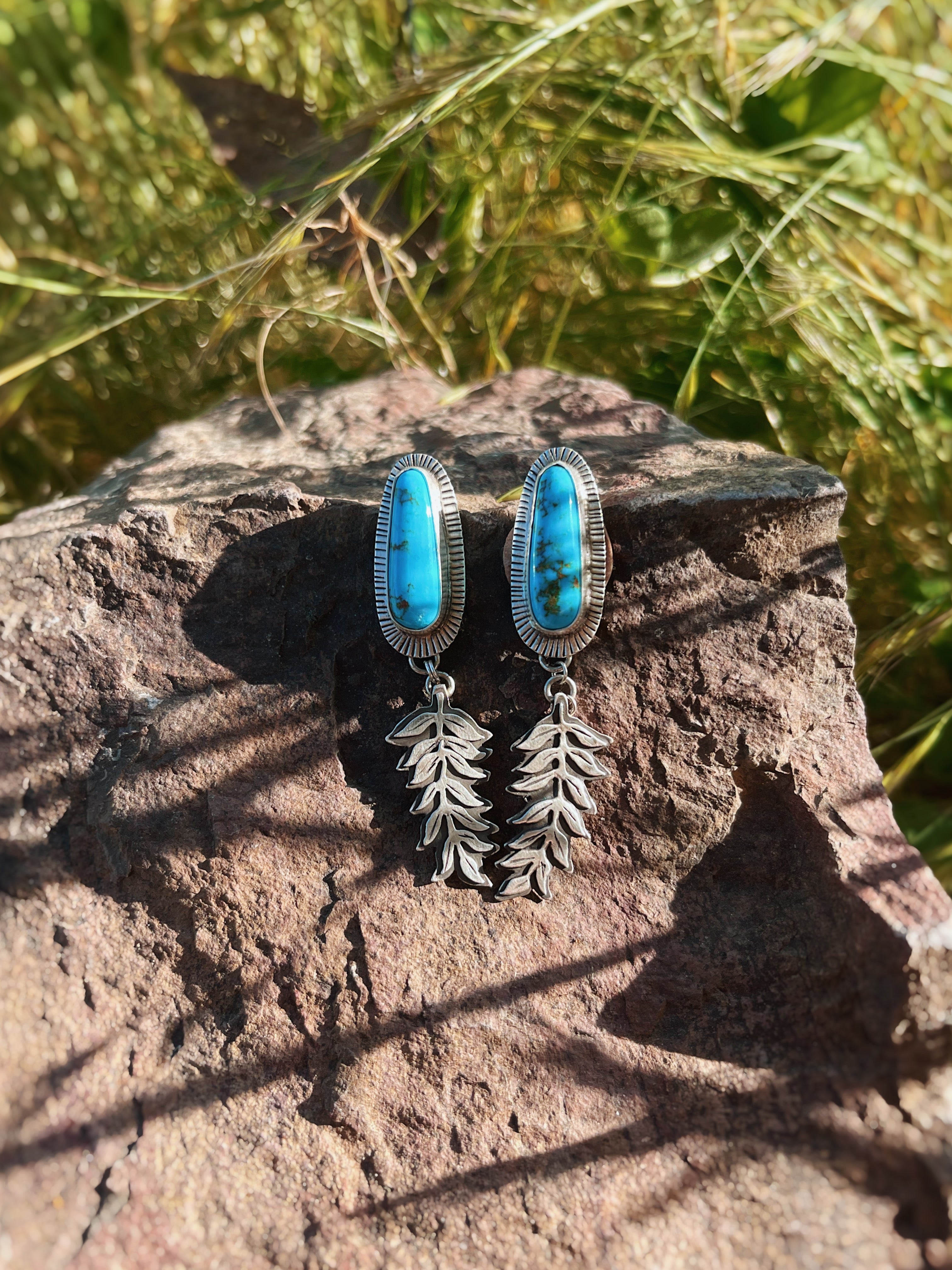 Kingman Fern Studs