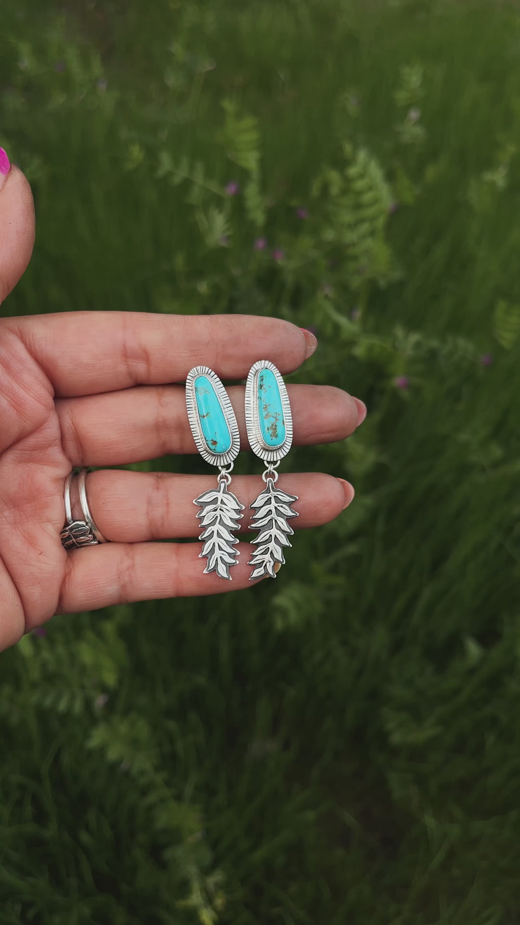 Kingman Fern Studs