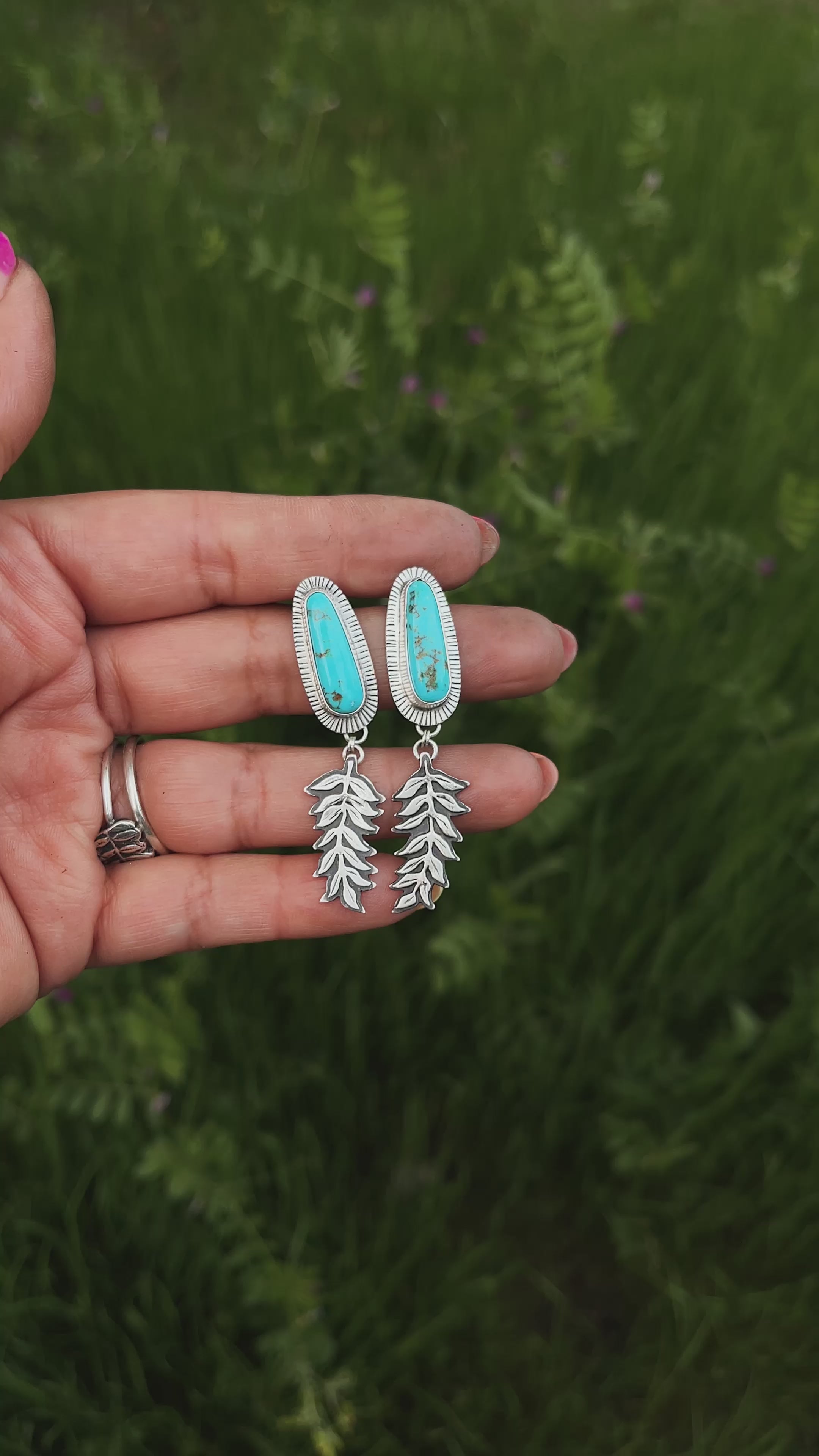 Kingman Fern Studs